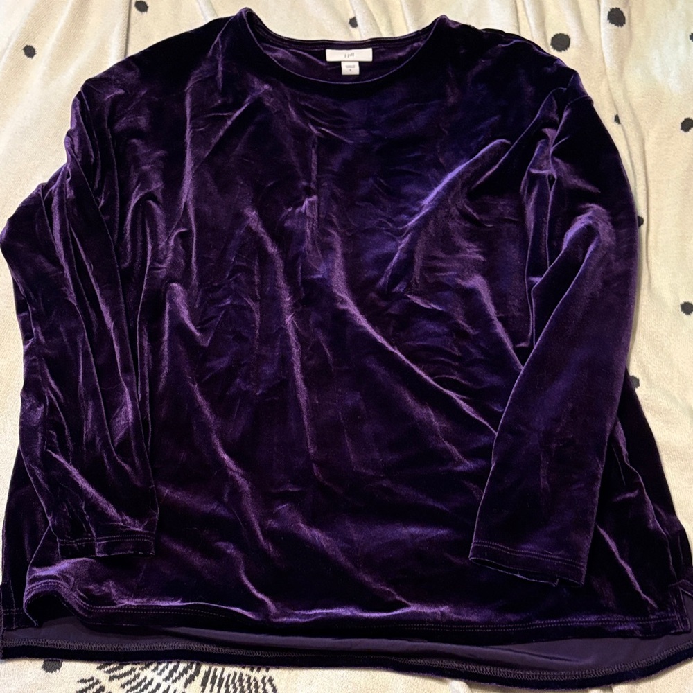 J. Jill Purple Velvet Blouse